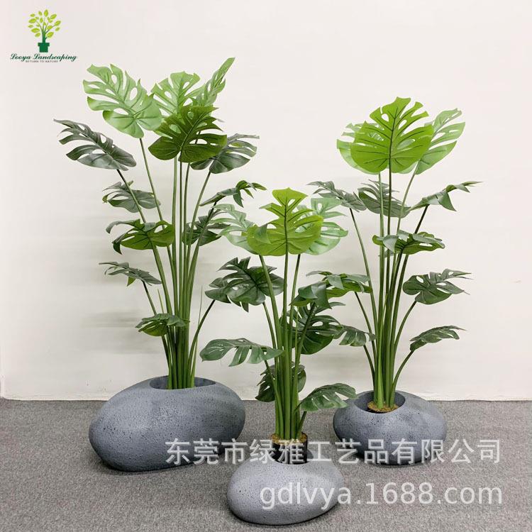 高级仿生龟背竹仿真绿植室内大型假花树假树植物客厅落地装饰摆件