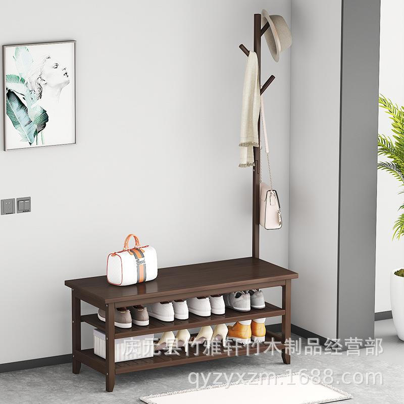 换鞋凳家用门口鞋架实木鞋柜一体进门可坐收纳穿鞋凳多层入户玄关