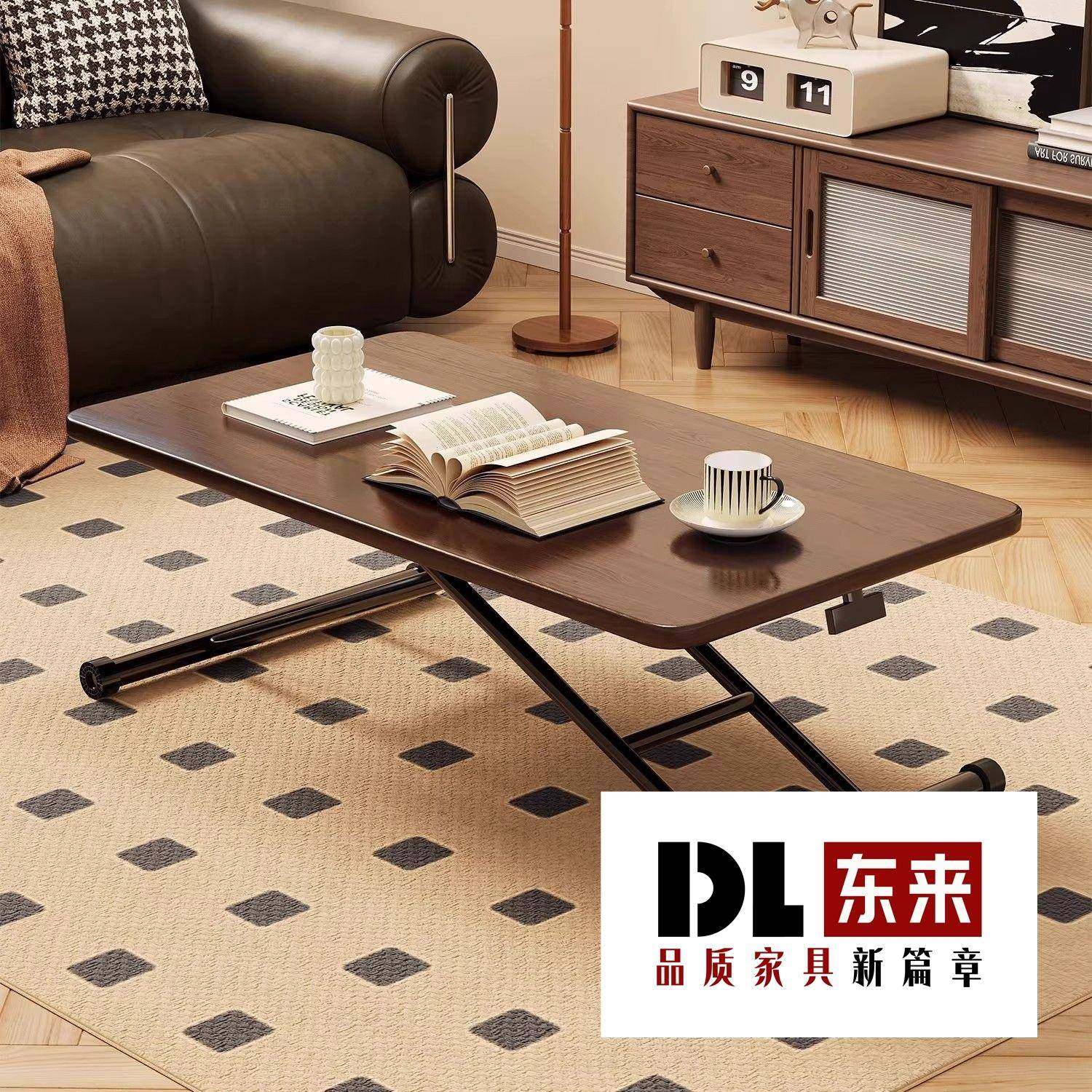 简约现代可升降折叠茶几餐桌两用家用客厅小桌书桌可移动折叠桌