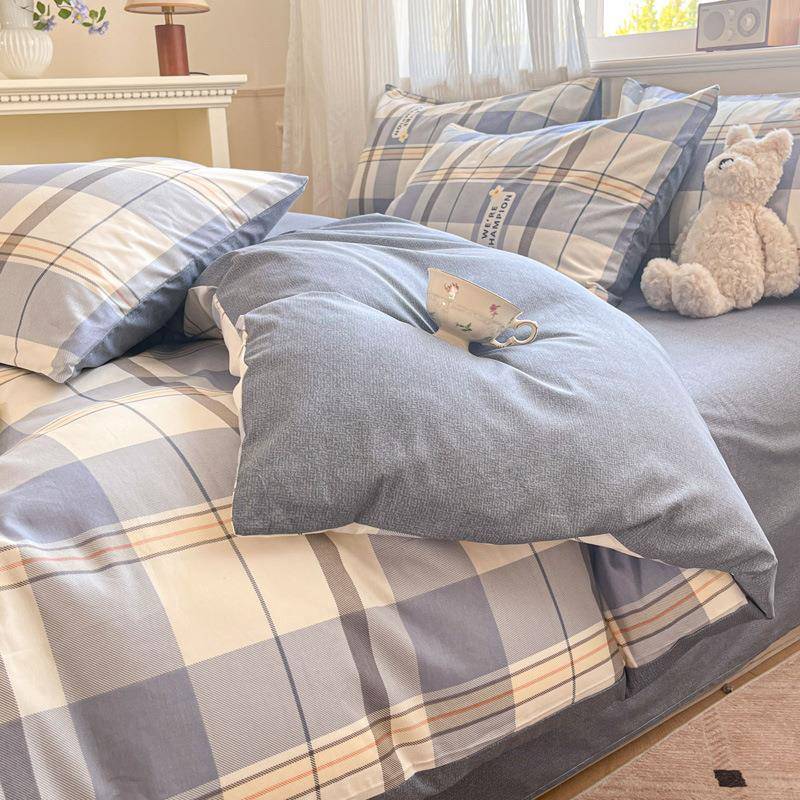 纯棉四件套全棉2025新款秋冬被套床单宿舍三件套床品套件