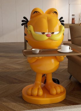 网红潮玩小加菲猫大电影联名玩偶周边公仔K客厅办公桌面装饰品摆