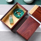 独板红木首饰盒木质收藏盒榫卯结构机关盒高档文玩把件玉器收纳盒