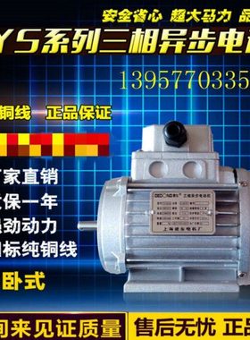 铜线国标德东三相异步电动机YS8022/380V/1.1KW/转速/2800r/min