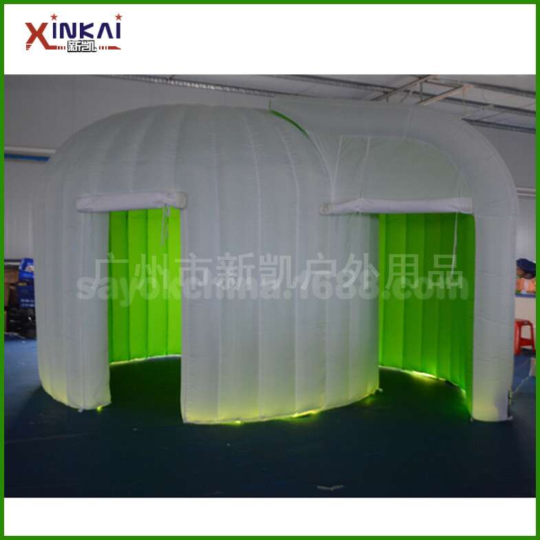 便携式充气照相亭LED婚礼photobooth外壳照片展位LED灯光模型