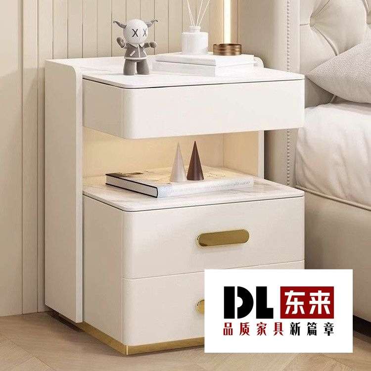 轻奢实木智能床头柜-Multifunctional松木系列-E0级安全环保-免安