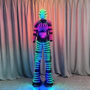 酒吧气氛发光服 led 表演道具服饰舞台演出服高跷服男女款夜店服