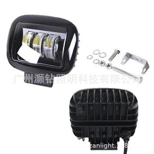 工作灯 a柱前杠射灯车顶灯 汽车led30w透镜款 方形圆形射灯越野改装
