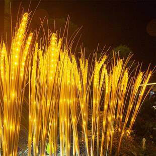 工程led仿真稻穗灯大麦灯麦穗灯稻谷灯地插花彩灯串灯装饰灯