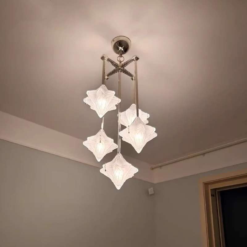 现代简约星星玻璃吊灯Art Deco中古玻璃客厅餐厅岛台吊灯厂家