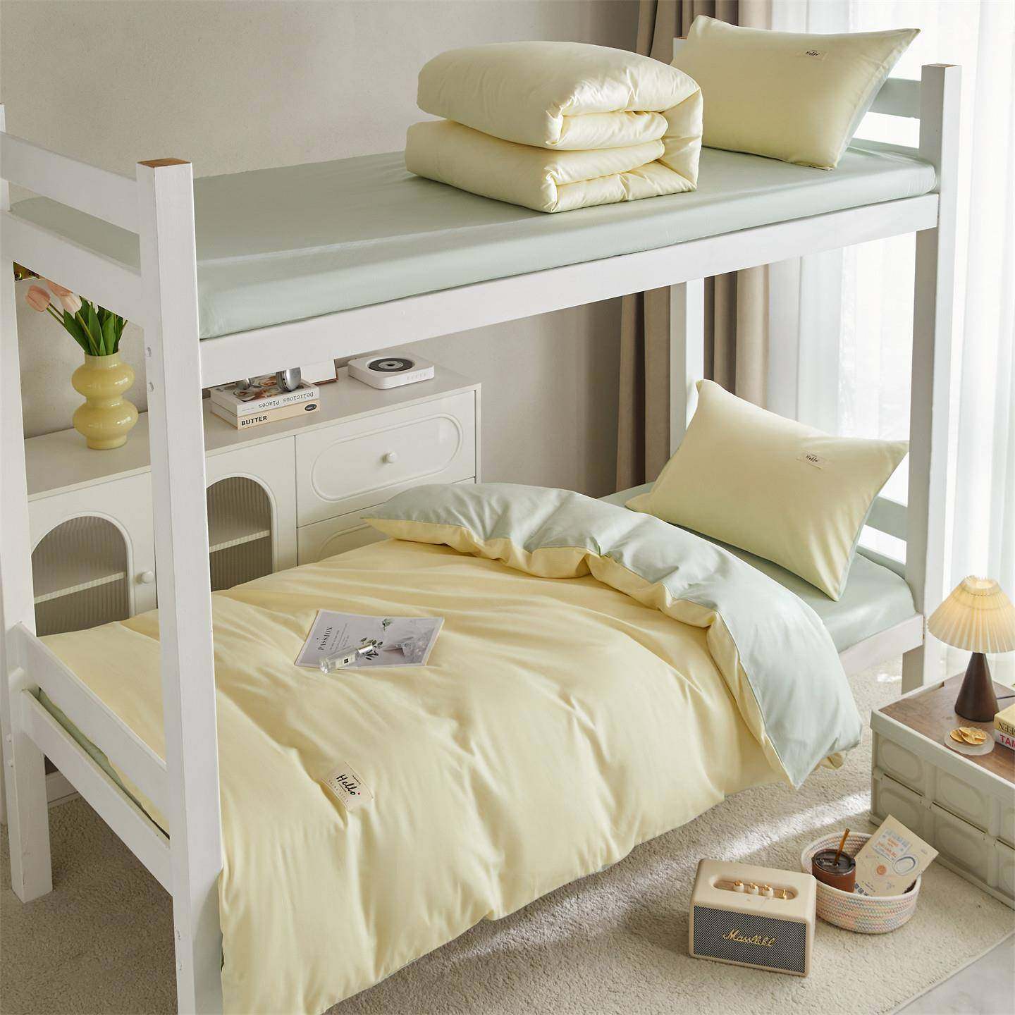 全棉学生三件套纯色双拼南通纯棉三件套全棉床品开学宿舍六件套,标准件/零部件/工业耗材,车间地垫,淘宝优惠券,粉丝福利购,淘宝优惠卷