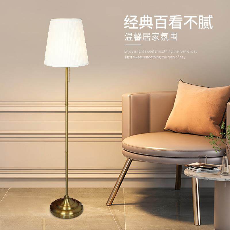 跨境亚马逊床头台灯美式欧式客厅卧室护眼小夜灯复古拉绳装饰台灯