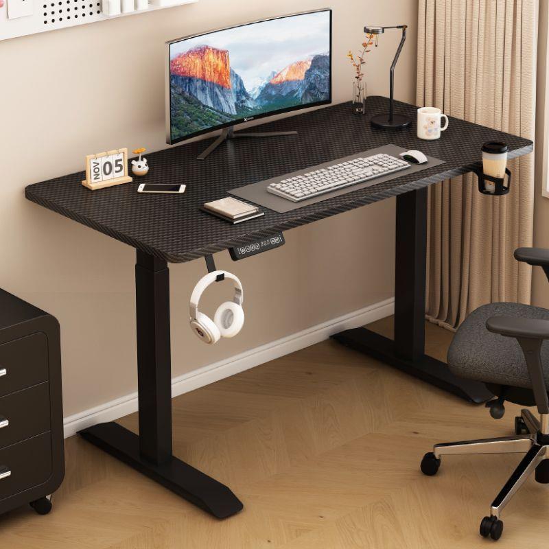 实木电动升降桌智能电脑桌可升降书桌工作台电竞桌办公桌学习桌子