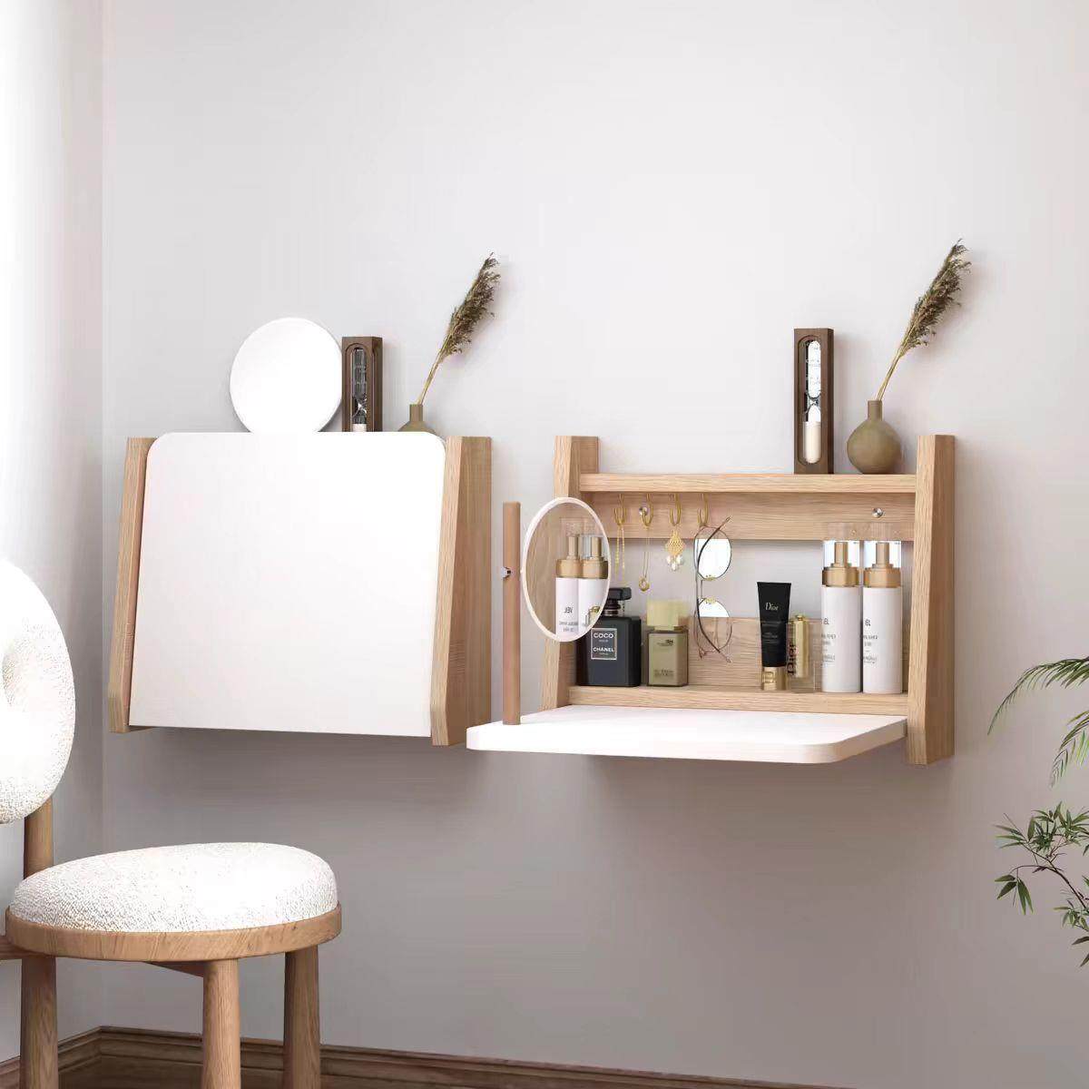 梳妆台小尺寸折叠桌挂墙式化妆台收纳多功能化妆桌悬空梳妆台壁挂,影音电器,DIY配件,淘宝优惠券,粉丝福利购,淘宝优惠卷