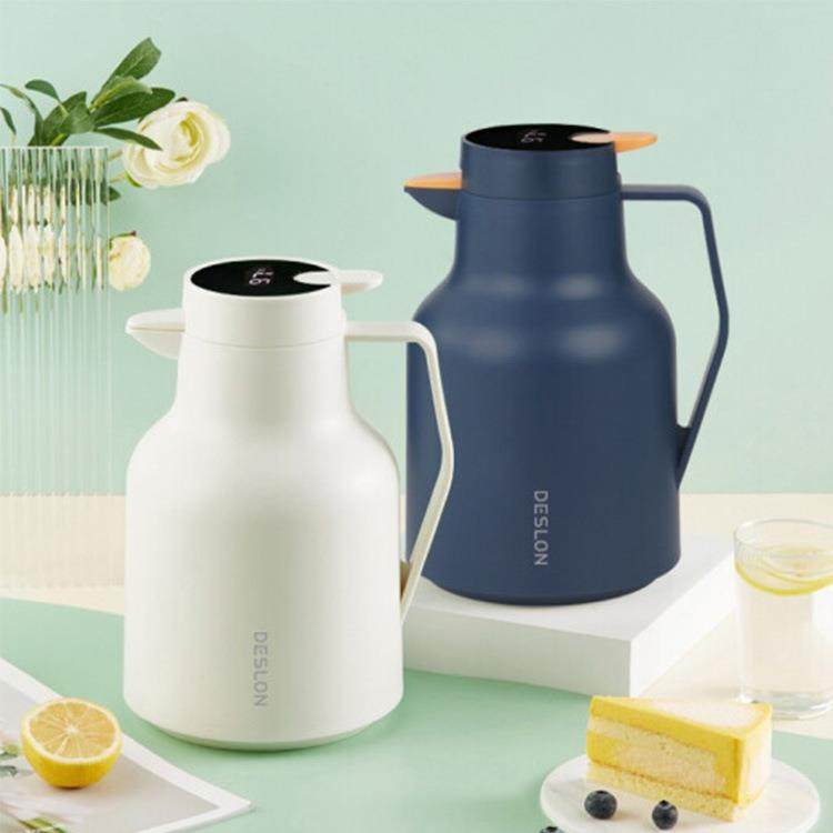 智享温显保温壶DZXH-1500CNW/BL玻璃内胆保温水壶温度显示