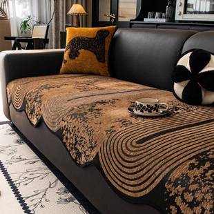 复古美式异形沙发垫子四季通用2025新款感皮防滑坐垫盖布巾夏