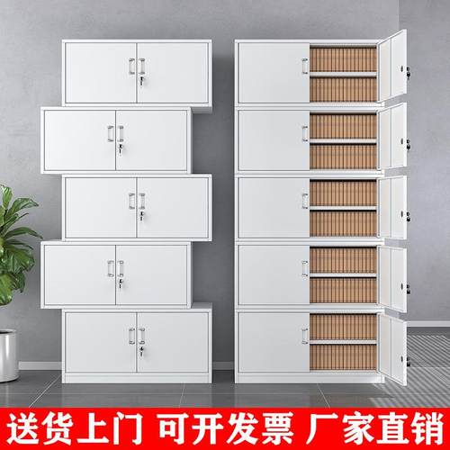分五节财务凭证柜钢制办公室档案柜通体资料文件柜带锁员工收纳柜