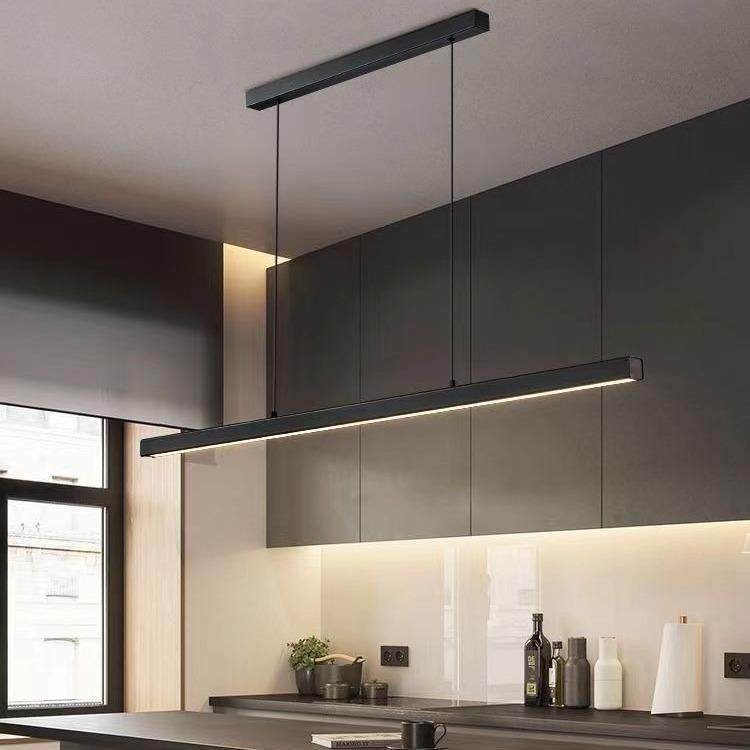 智能调光可升降全光谱护眼餐厅一字吊灯餐桌饭厅吧台办公室长条灯,家装灯饰光源,智能吊灯,淘宝优惠券,粉丝福利购,淘宝优惠卷