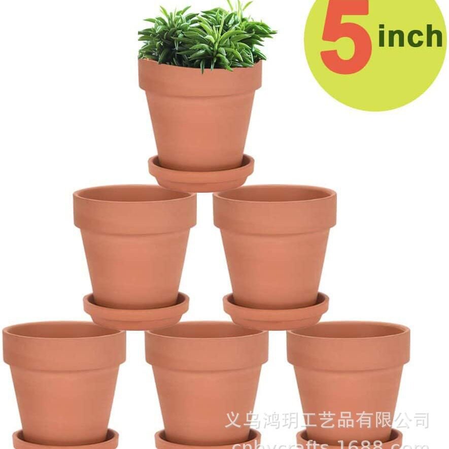 陶土多肉拼盘花盆 塑料花盆 多肉花盆日式圆形塑料花盆仿真多肉