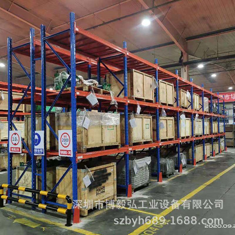 深圳模具架子 厚仓储库房货架 组合重型立体横梁托盘卡板木托铁架