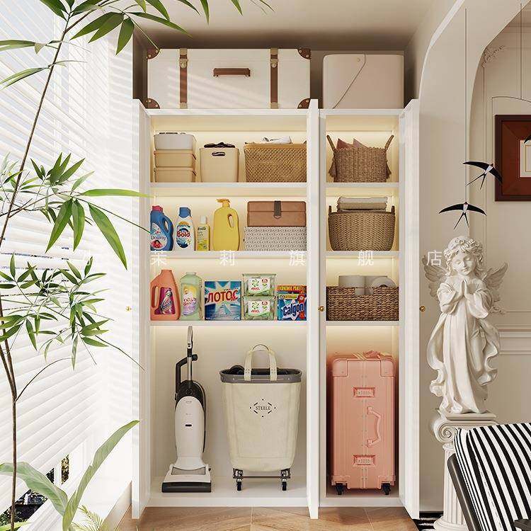 阳台收纳柜防晒家居靠墙落地行李箱置物柜储物柜成品铁皮柜杂物柜,影音电器,DIY配件,淘宝优惠券,粉丝福利购,淘宝优惠卷