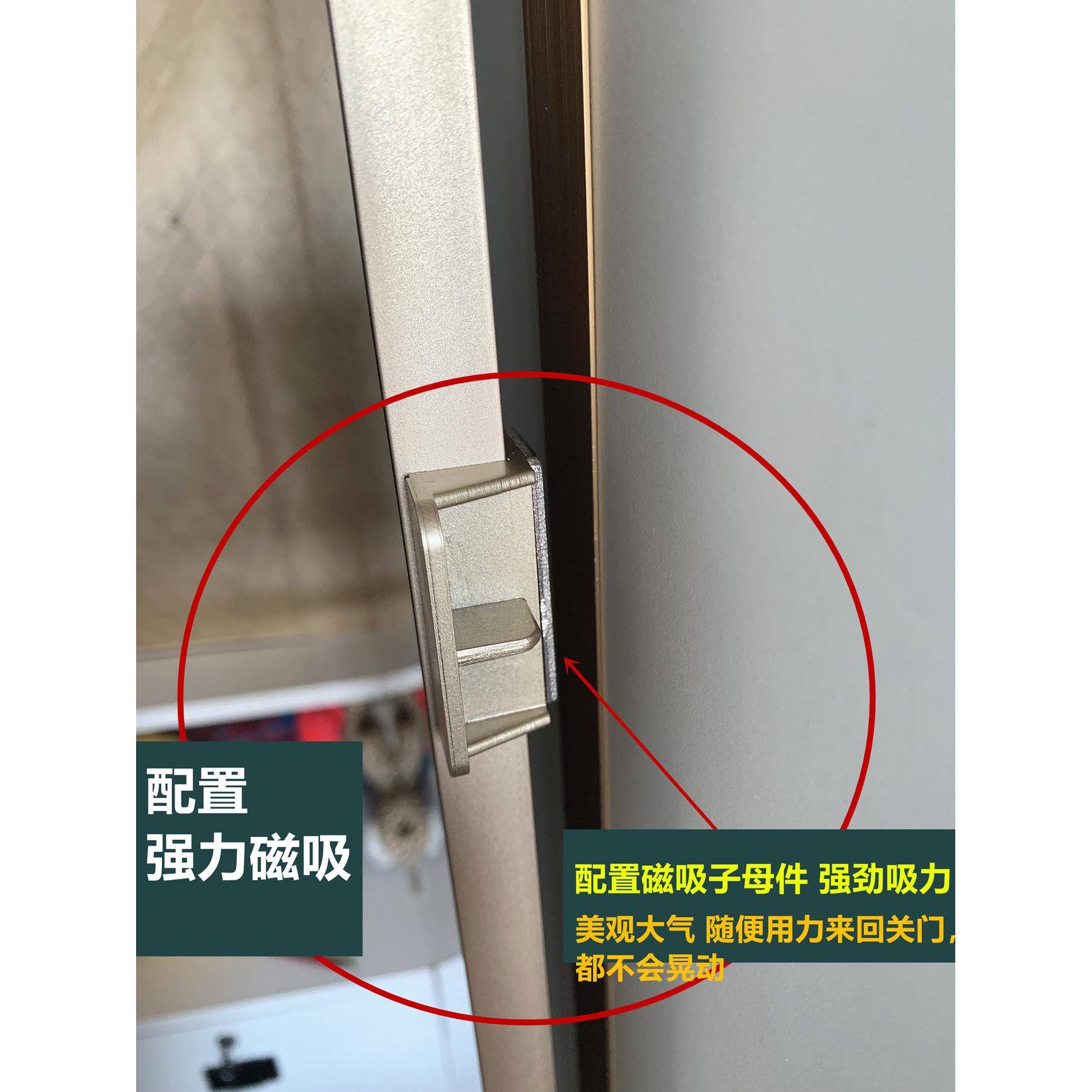 衣柜子旋镜穿衣镜全转身试衣折叠平对开门DKM-1287门内装隐形推拉