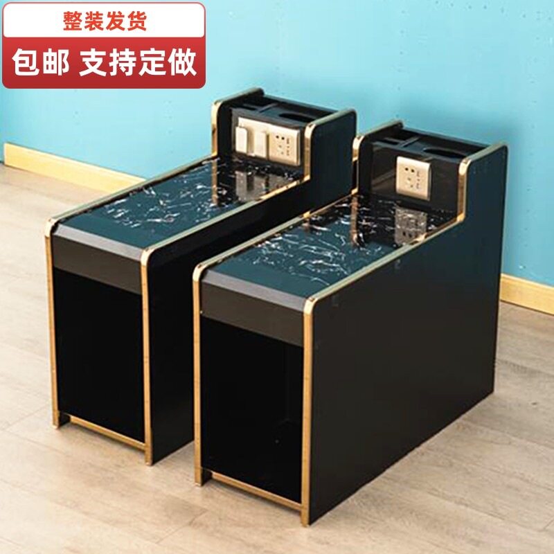 足浴店茶几柜足疗茶几桑拿按摩床浴场足浴沙发中间小茶几柜经济型