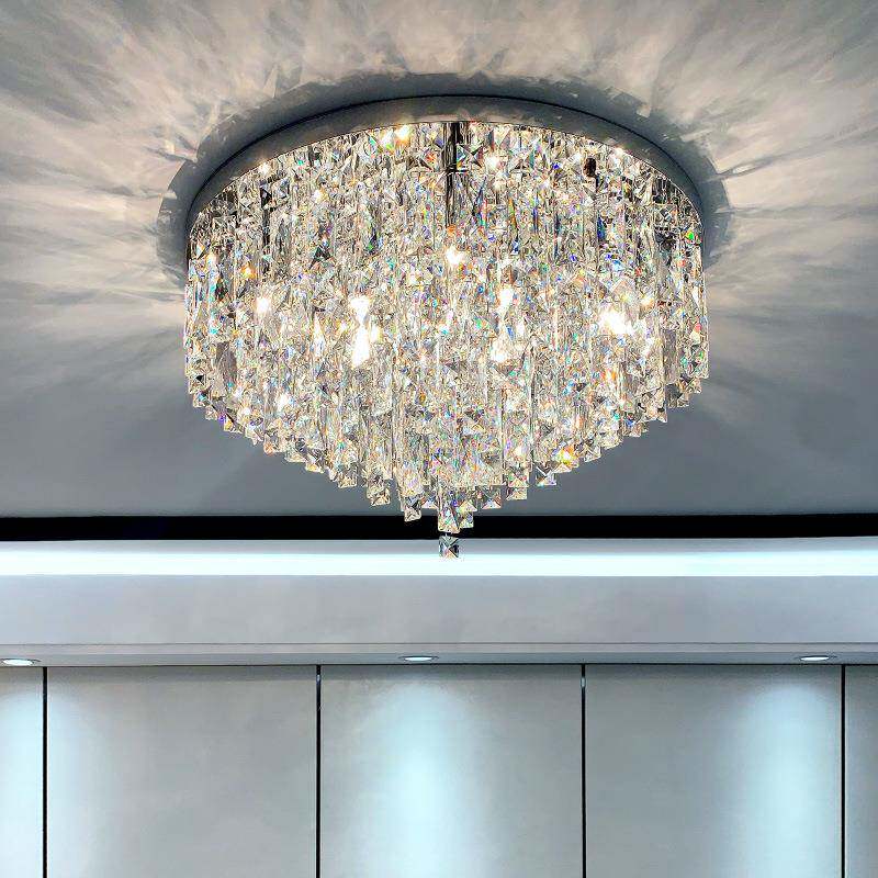 简欧水晶吸灯客厅灯欧式顶灯现代简约餐灯家用led卧室灯XD2096饰