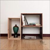 定做实木书架格架长方形分格置物架日式 北欧自由组合原木收纳格子