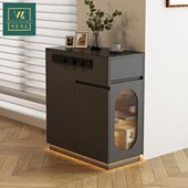 唯有唯美岩板岛台柜家用移动单岛台半岛餐边柜小户型导台餐桌定制