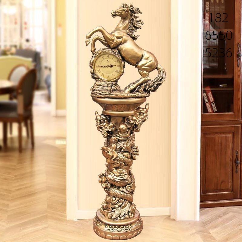 欧式落地钟客厅时钟大q钟现代简约立钟摆件落地表家用座钟立式钟