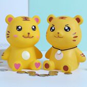 可爱卡通儿童学生存钱罐老虎胖虎防摔可存可取储钱罐创意家居摆件