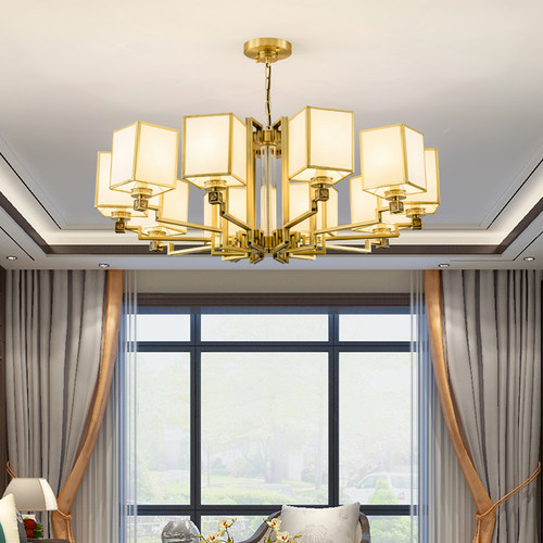 新中式吊a灯客厅灯网红创意酒店工程餐厅吊灯卧室灯中式灯具中国