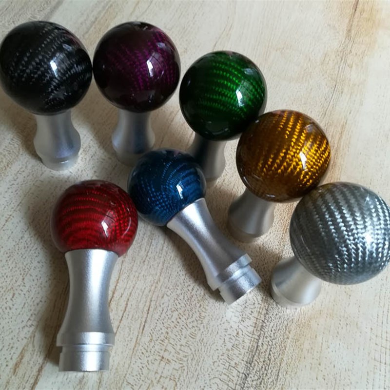 汽车改装排挡g头通用真碳纤维档把头手动挡彩色排挡杆自动波棍头