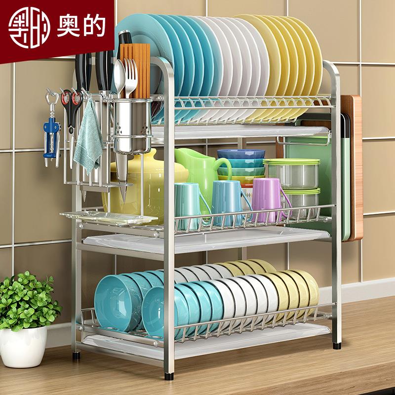 304不锈钢厨房碗架沥水架碗筷碗碟架沥碗架放盘用品收纳盒置物架