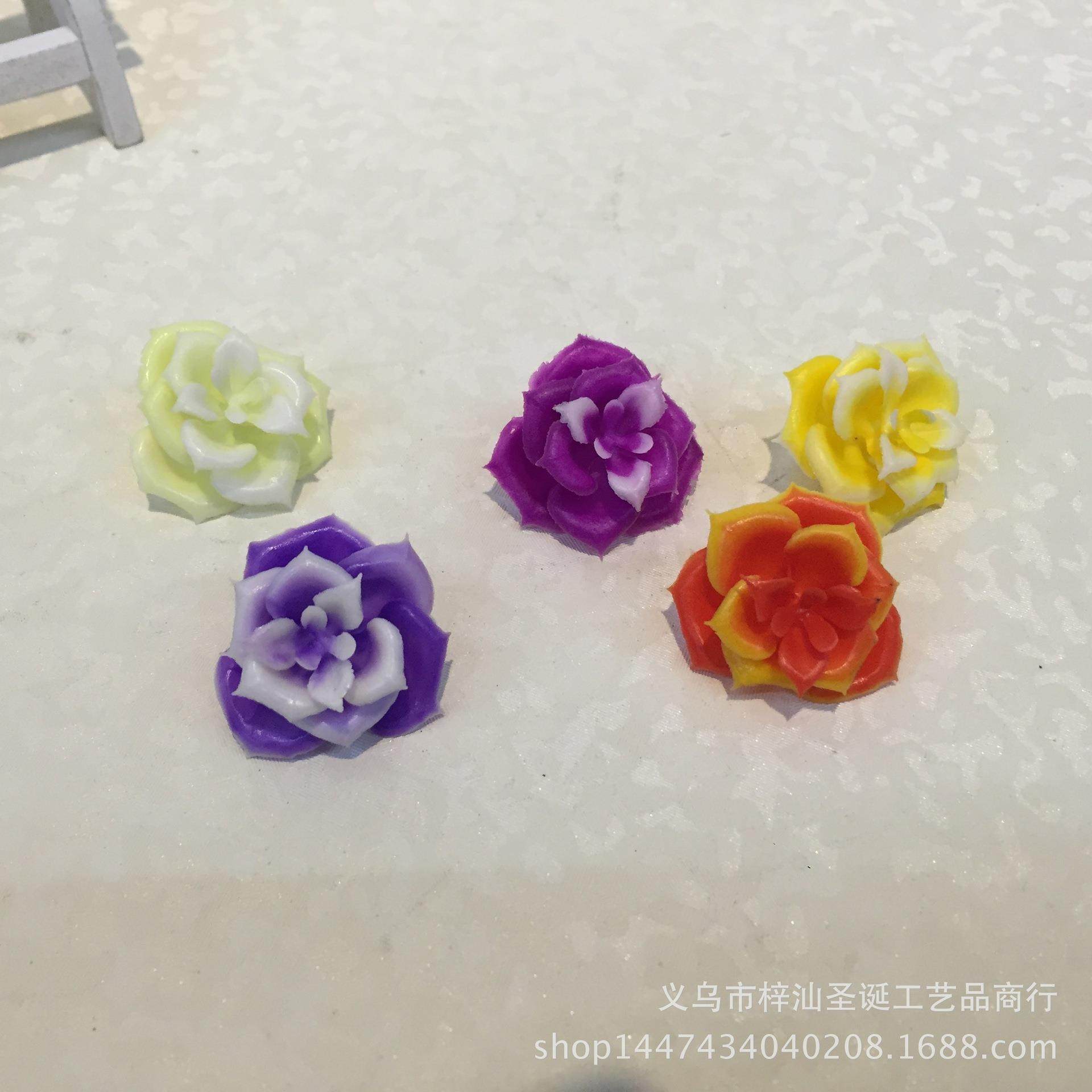 仿真植物盆景配件花头 圣诞工艺品中玫瑰花朵 仿真花水草配件