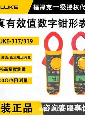Fluke福禄克319 317钳形表万用表交直流数字电流表福禄克总