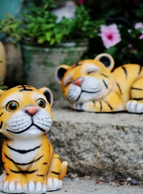 小老虎摆件虎年国风虎虎生威树脂创意客厅家居装S饰品礼物生肖老