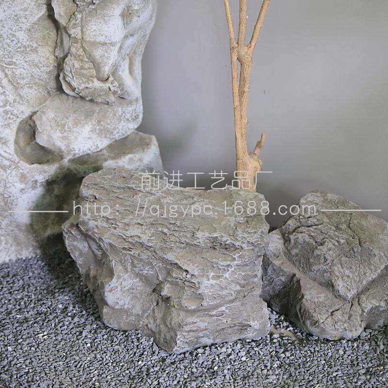 户外中式庭院日式景观摆件造景仿真石头地灯太湖石马槽拴马柱