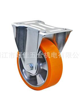 源头工厂产品150X50mm好欧洲款重型静音铝芯聚氨酯PU定向脚轮