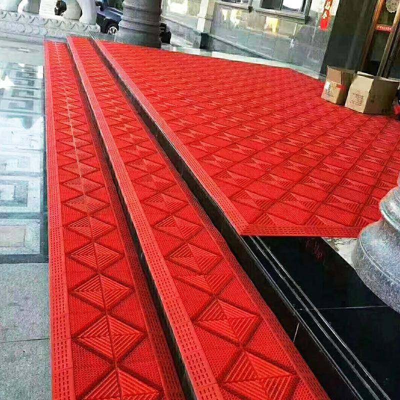 商用地垫户外漏水室外商用三合一除尘脚垫酒店进门塑料拼接地毯