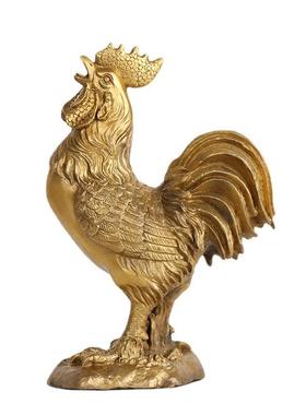 全铜鸡摆件铜公鸡工艺品家居装饰品报晓鸡圆底鸡