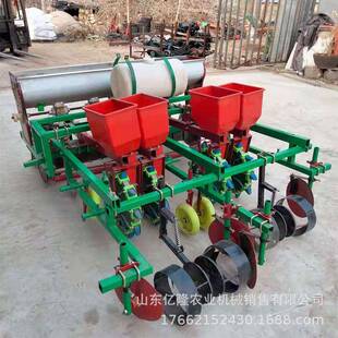 谷子高粱播种覆膜机玉米铺地膜盖地膜机花生四行施肥播种机