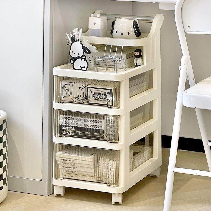 桌下收纳柜抽屉式可移动小推车收纳置物架学生宿舍文具书桌书架子