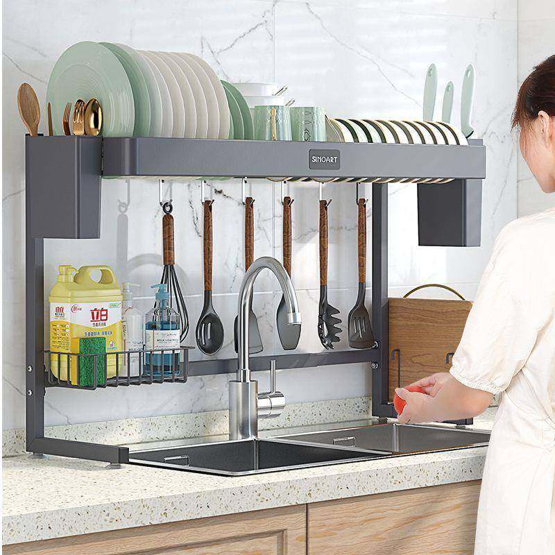加厚厨房多功能可伸缩水槽置物架台面收纳碗柜带门碗碟盘沥水架,厨房/烹饪用具,抹布架/厨房清洁收纳架,淘宝优惠券,粉丝福利购,淘宝优惠卷