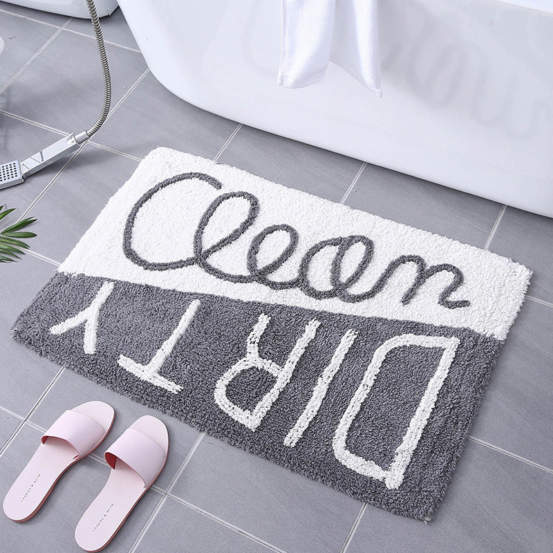 家用棉制地垫卧室床边进门脚垫浴室吸水地毯卫生间门口脚垫