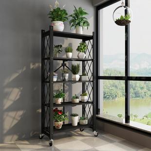 免安装 带轮招电商 折叠置物架家用厨房收纳架多层客厅储物架落地式