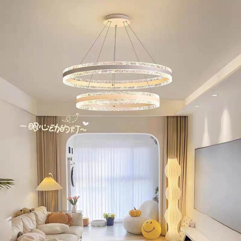 全光谱护眼LED客厅餐厅创意多层圆圈吊灯现代简约灯具卧室主灯,家装灯饰光源,智能吊灯,淘宝优惠券,粉丝福利购,淘宝优惠卷