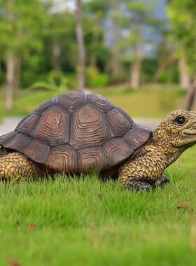 园林花园庭院池塘边草坪水景装饰品树脂动物模型仿真乌龟摆件大小