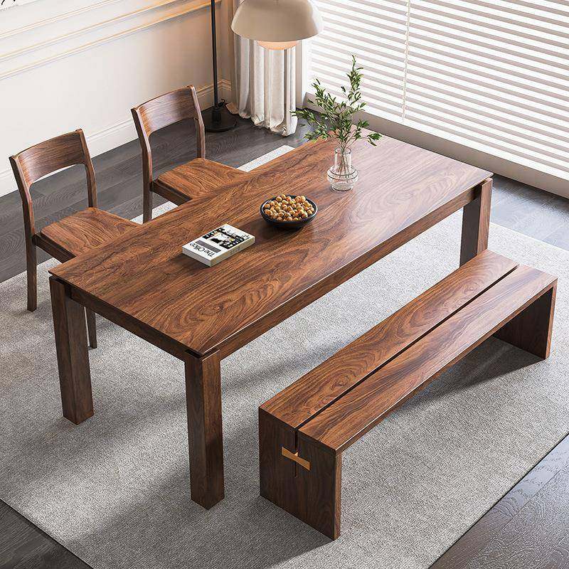 胡桃木餐桌中古风2025新款书桌中式客厅长方形家用全实木吃饭桌子,商业/办公家具,餐桌椅系列,淘宝优惠券,粉丝福利购,淘宝优惠卷