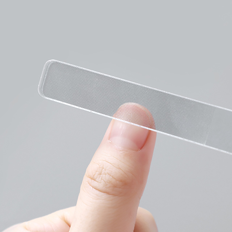 纳米玻璃指甲锉打磨砂条抛光搓亮甲灰甲透明双面水晶美甲工具神器